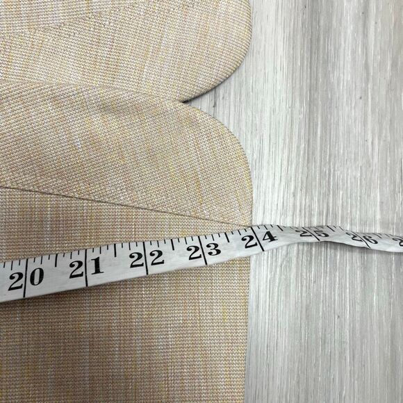 Lafayette 148 Blazer Women’s 4 Tan Wool & Linen Single Button Long Sleeve Jacket - Picture 7 of 7